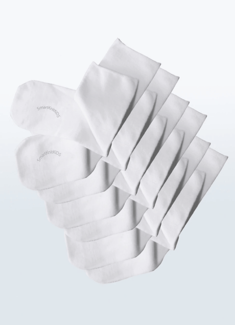 Smartknit Clothing & Accessories Medium / White / 6-Pack Seamless Kids Socks