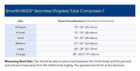 Smartknit Clothing & Accessories Smart Knit Kids' Seamless Strapless Tube Compresso-T
